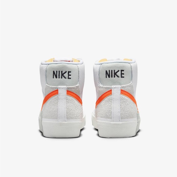 NIB Nike Blazer Mid Pro Club Men’s Sneakers 9.5 White/Light Silver/Safety Orange - Picture 5 of 15